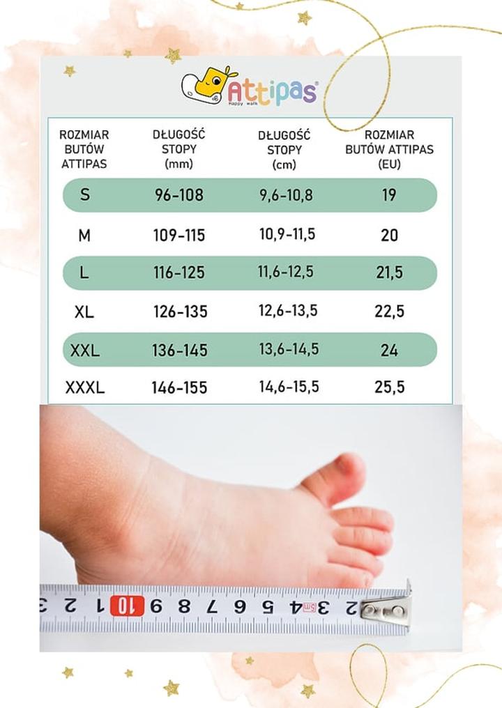 Rozmiar butów dla niemowląt