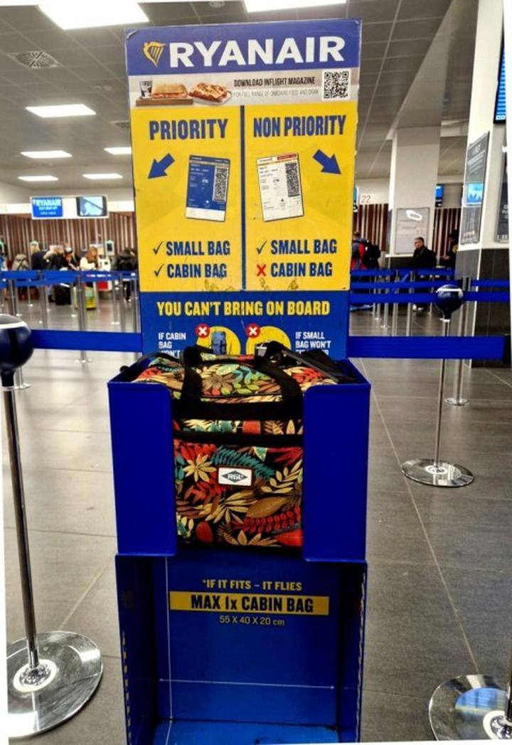 Rozmiar walizki Ryanair